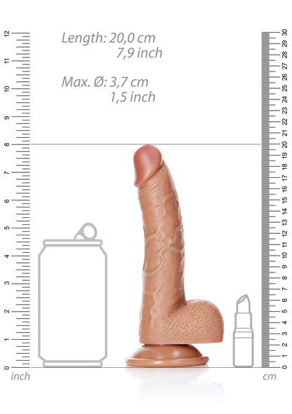7-Duże silikonowe żylaste dildo przyssawka 20 cm-7