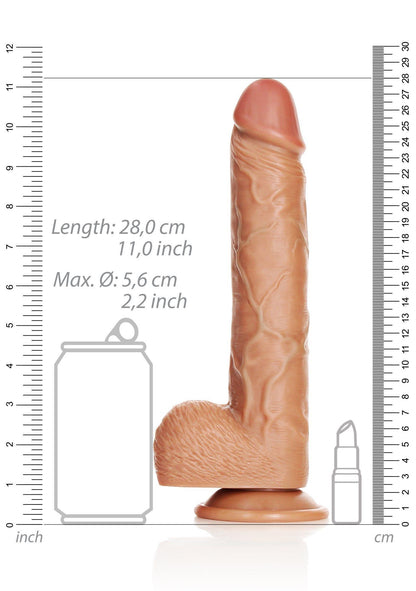 7-Duże realistyczne żylaste dildo z przyssawką 28 cm-7