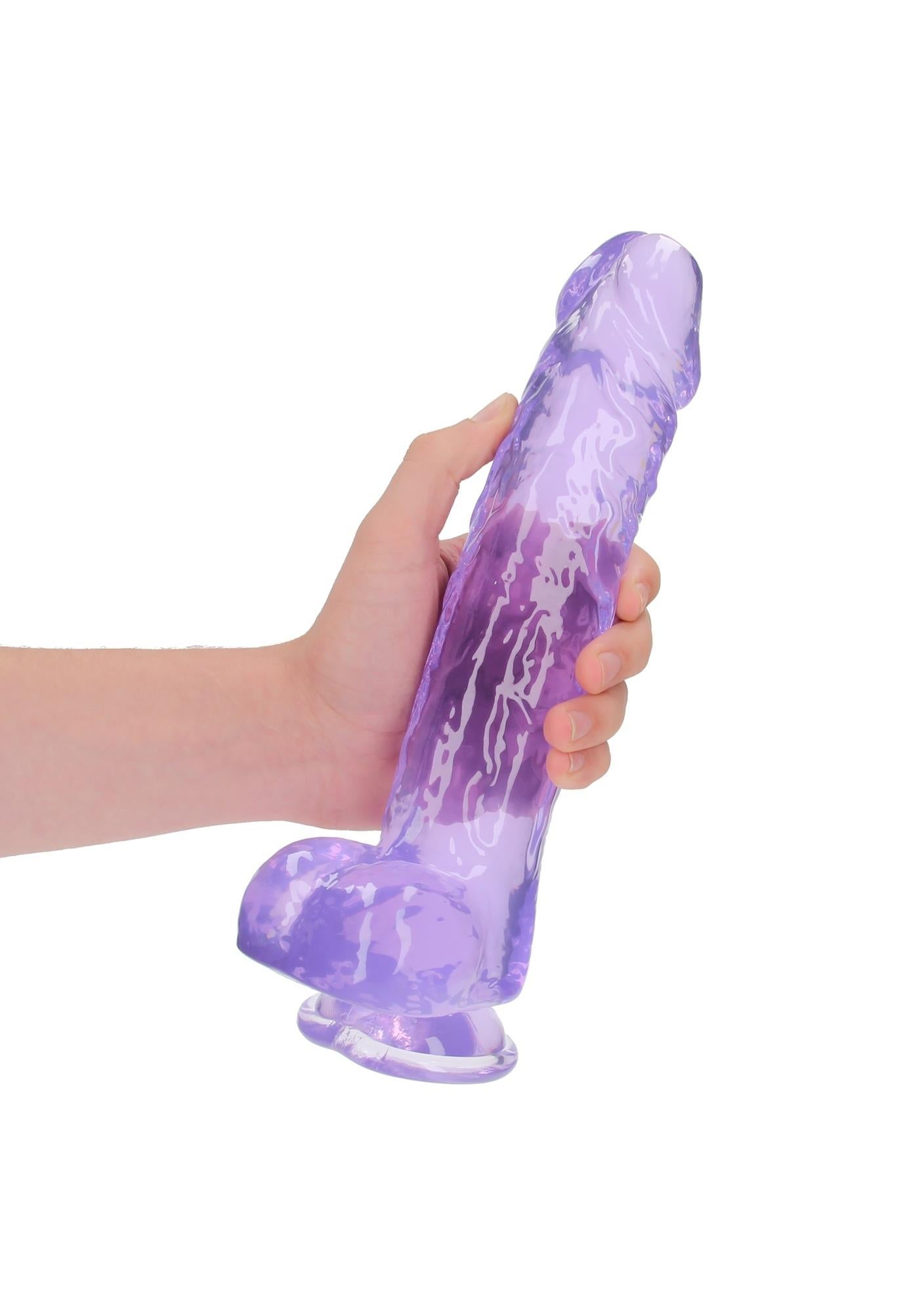 5-Wodoodporne dildo z przyssawką i jądrami 25,4 cm-5