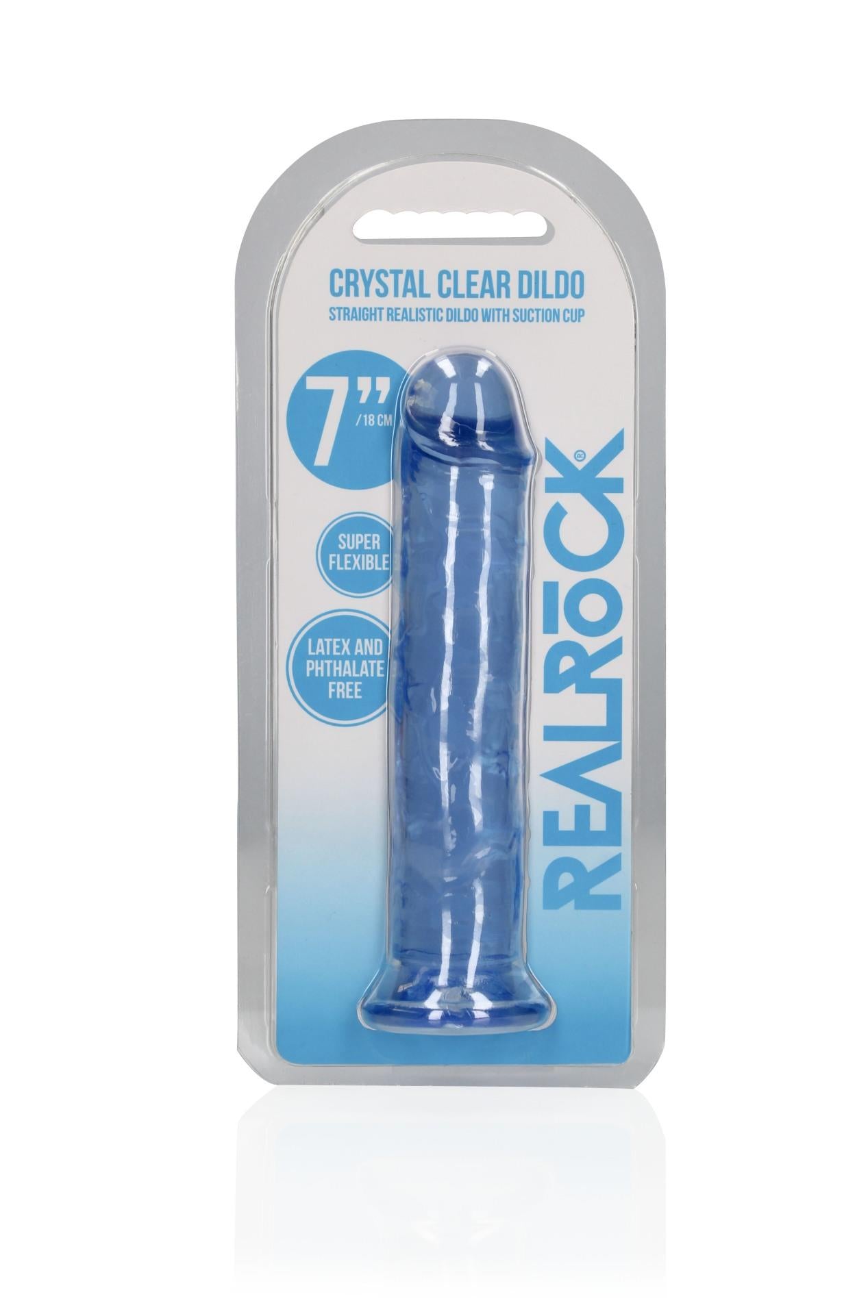 1-Żelowe niebieskie dildo z przyssawką waginalne i analne 20 cm-1