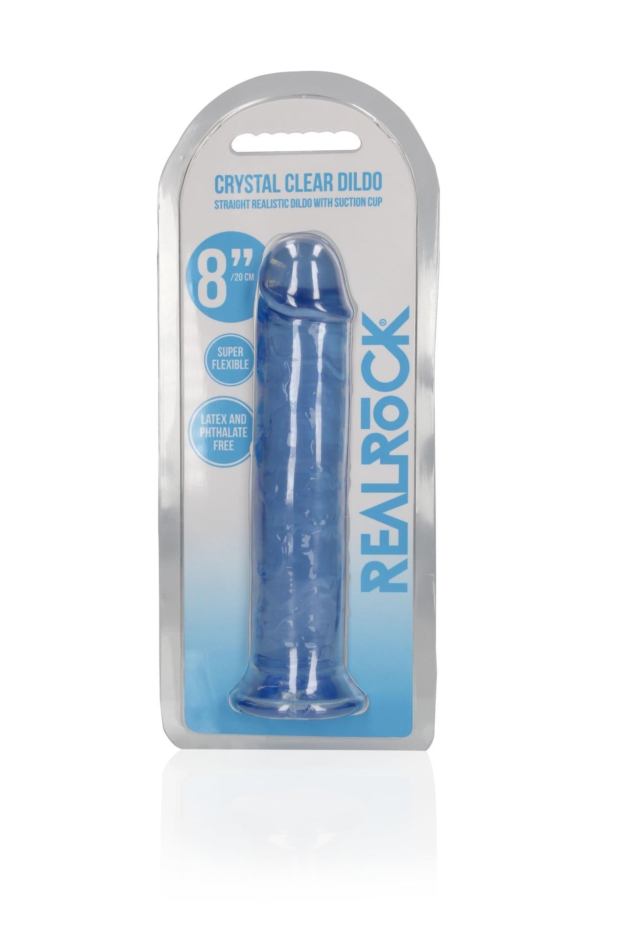 2-Żelowe niebieskie dildo z przyssawką waginalne i analne 22 cm-2