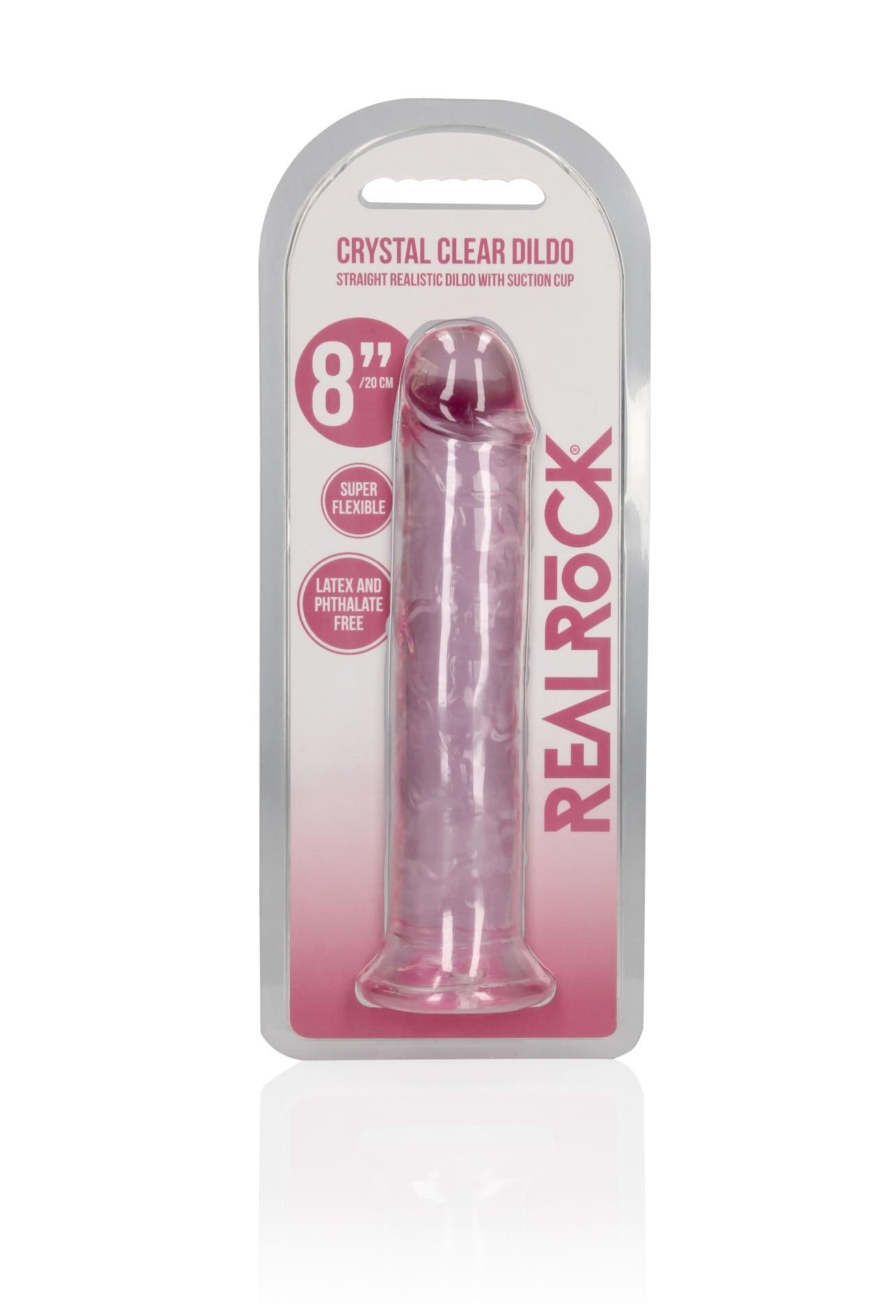 2-Żelowe różowe dildo z przyssawką waginalne i analne 22 cm-2