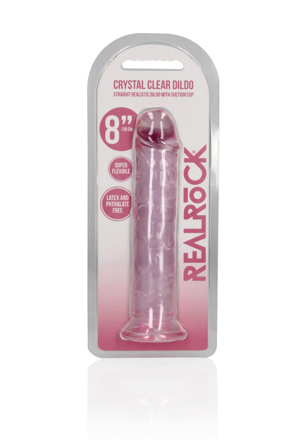 2-Żelowe różowe dildo z przyssawką waginalne i analne 22 cm-2