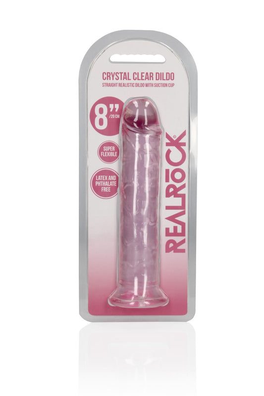 2-Żelowe różowe dildo z przyssawką waginalne i analne 22 cm-2