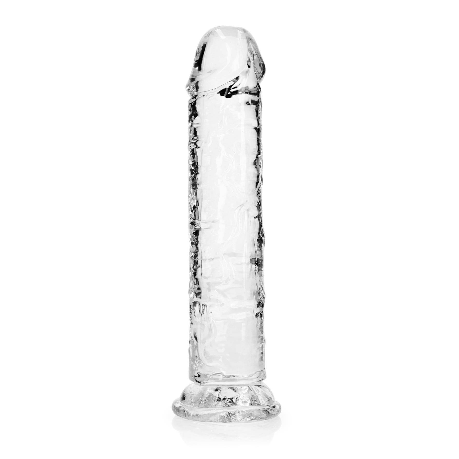 1-Żelowe przezroczyste dildo z przyssawką waginalne i analne 22 cm-1