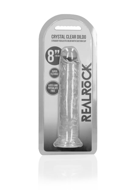 2-Żelowe przezroczyste dildo z przyssawką waginalne i analne 22 cm-2