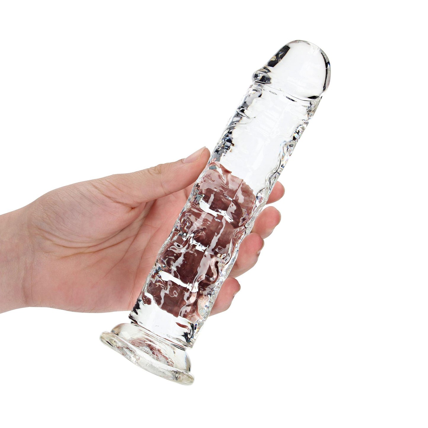 4-Żelowe przezroczyste dildo z przyssawką waginalne i analne 22 cm-4