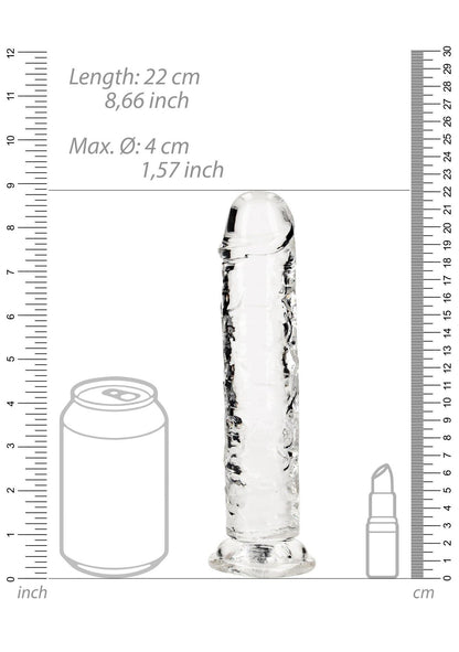 5-Żelowe przezroczyste dildo z przyssawką waginalne i analne 22 cm-5