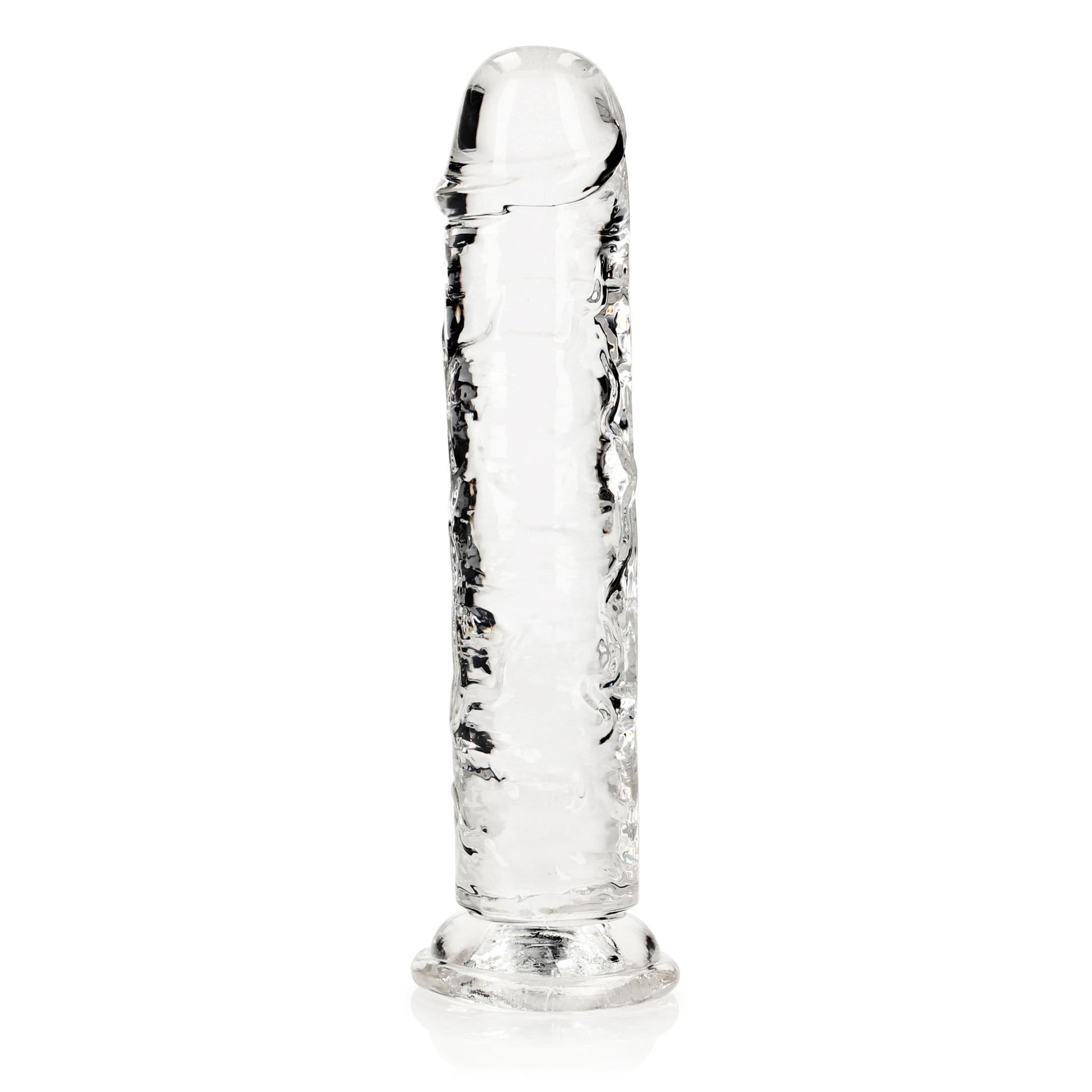 7-Żelowe przezroczyste dildo z przyssawką waginalne i analne 22 cm-7
