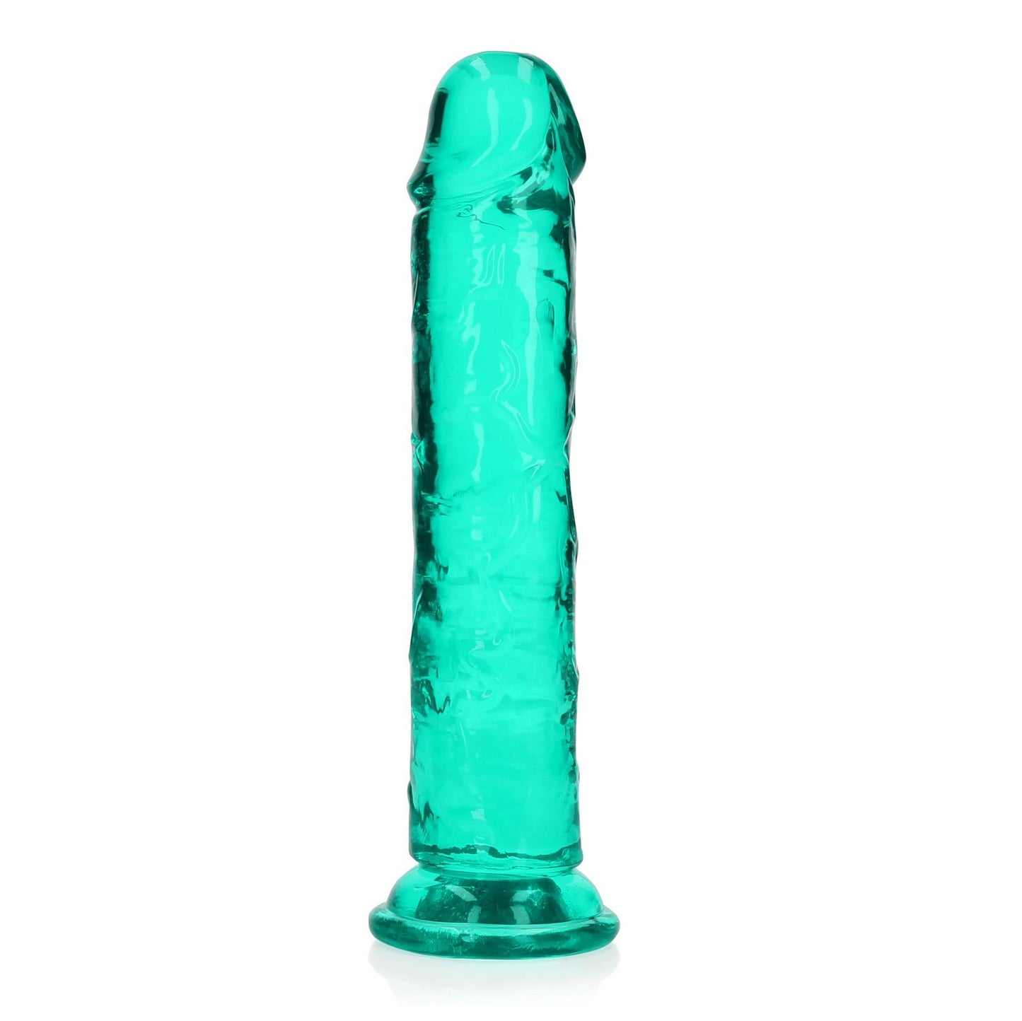 1-Żelowe zielone dildo z przyssawką waginalne i analne 22 cm-1