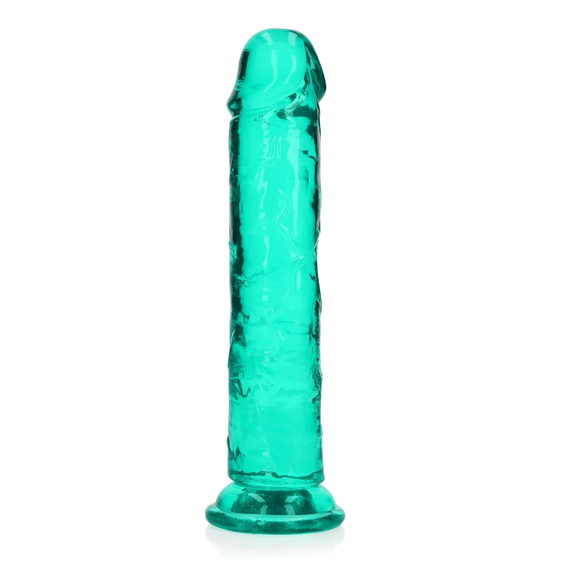 1-Żelowe zielone dildo z przyssawką waginalne i analne 22 cm-1