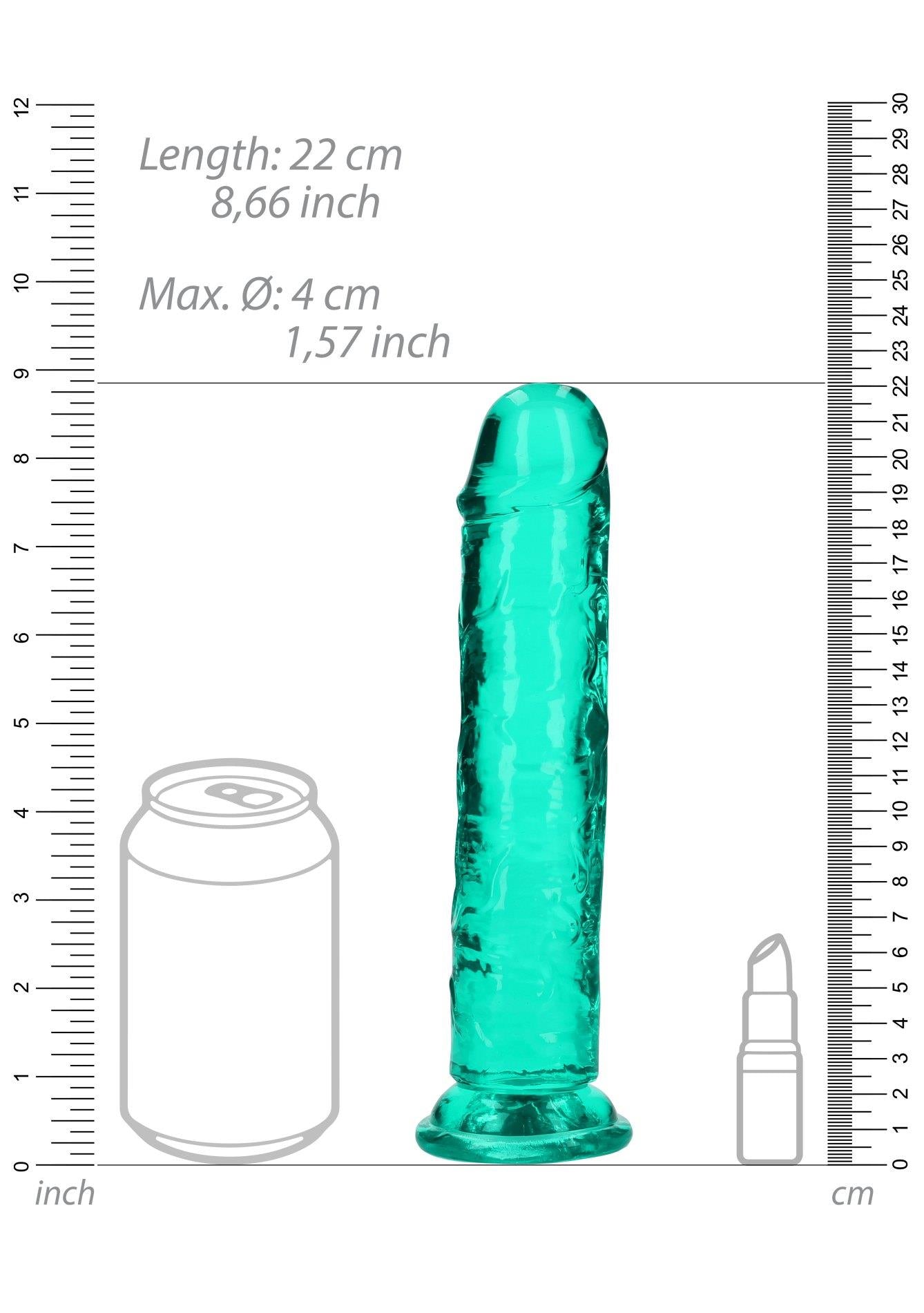2-Żelowe zielone dildo z przyssawką waginalne i analne 22 cm-2
