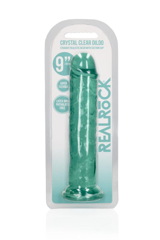 2-Żelowe zielone dildo z przyssawką waginalne i analne 25 cm-2