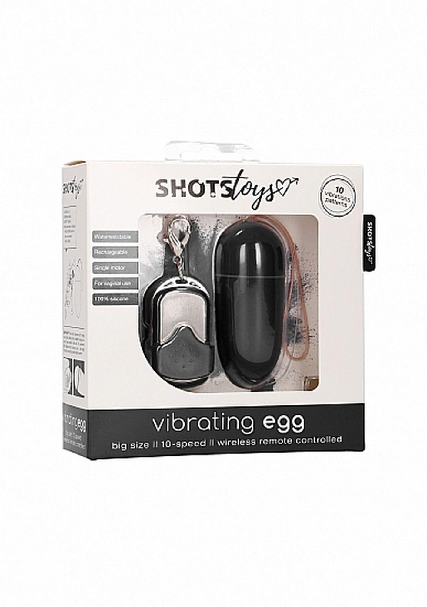 2-10 Speed Remote Vibrating Egg - Big - Black-2