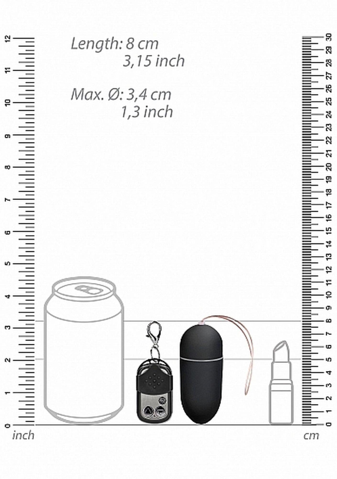 3-10 Speed Remote Vibrating Egg - Big - Black-3