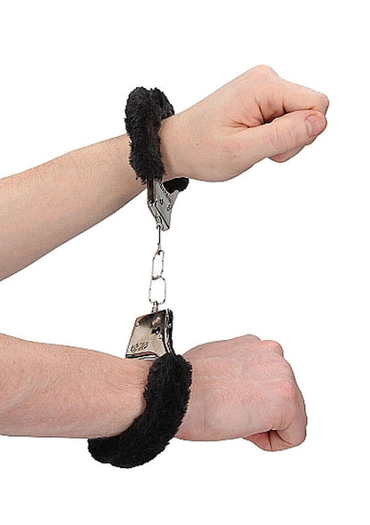 2-Kajdanki erotyczne z futerkiem czarne BDSM sex-2