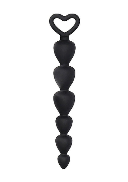 1-Korek koraliki analne zatyczka plug czarny 17,5 cm-1