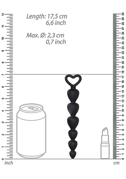 3-Korek koraliki analne zatyczka plug czarny 17,5 cm-3