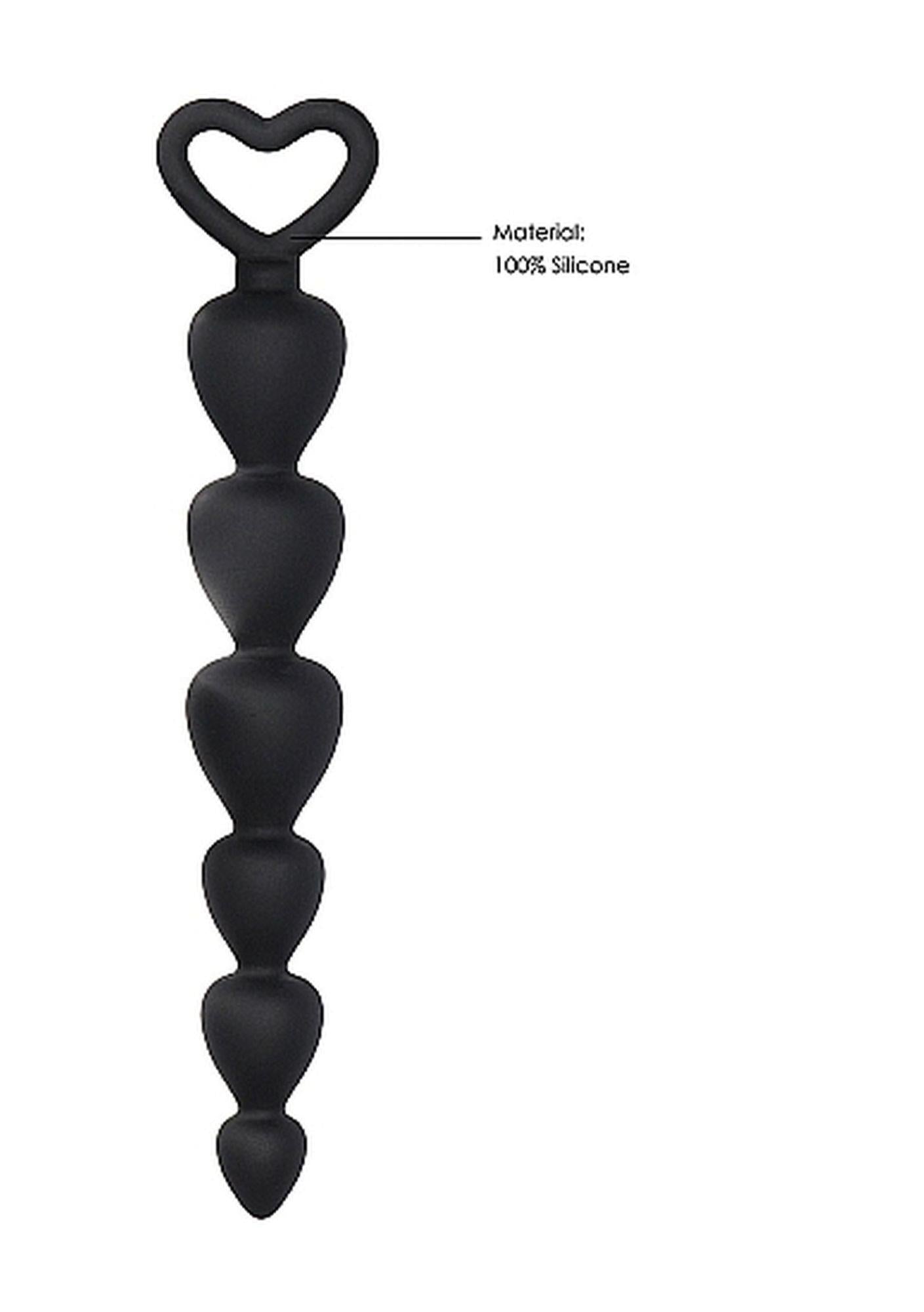 5-Korek koraliki analne zatyczka plug czarny 17,5 cm-5