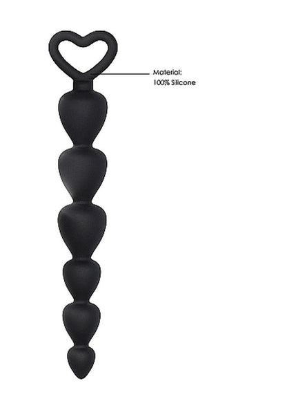 5-Korek koraliki analne zatyczka plug czarny 17,5 cm-5
