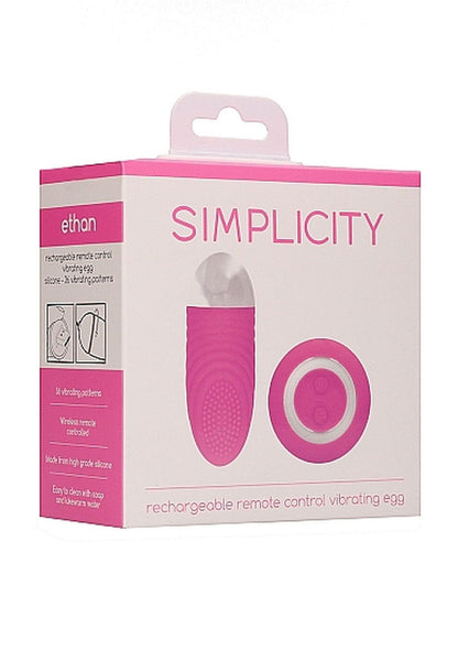 2-Ethan - Rechargeable Remote Control Vibrating Egg - Pink-2