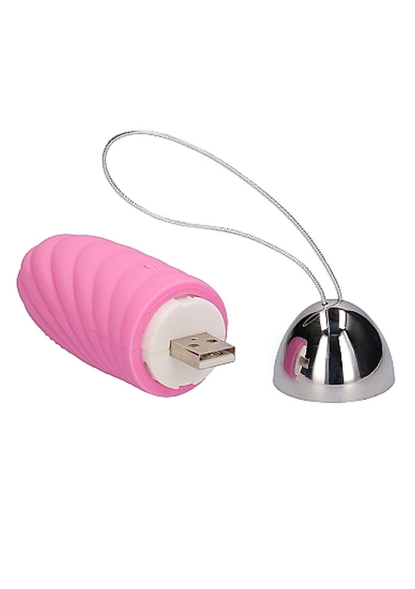 5-Ethan - Rechargeable Remote Control Vibrating Egg - Pink-5