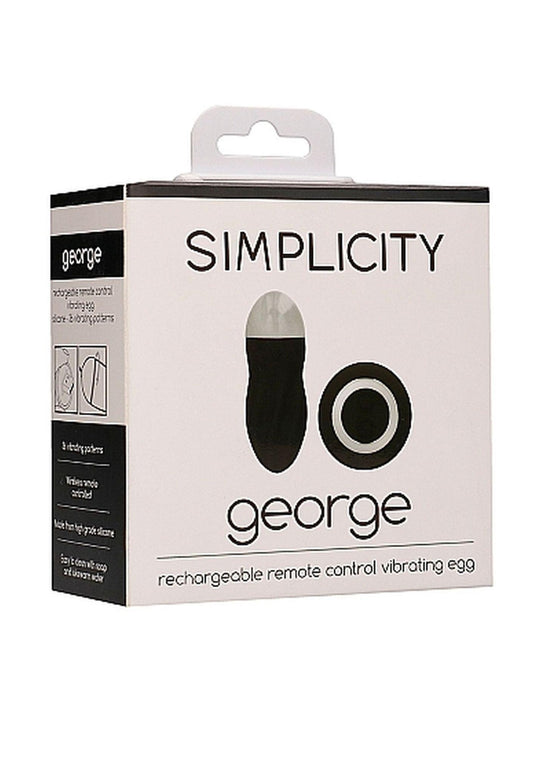 2-George - Rechargeable Remote Control Vibrating Egg - Black-2