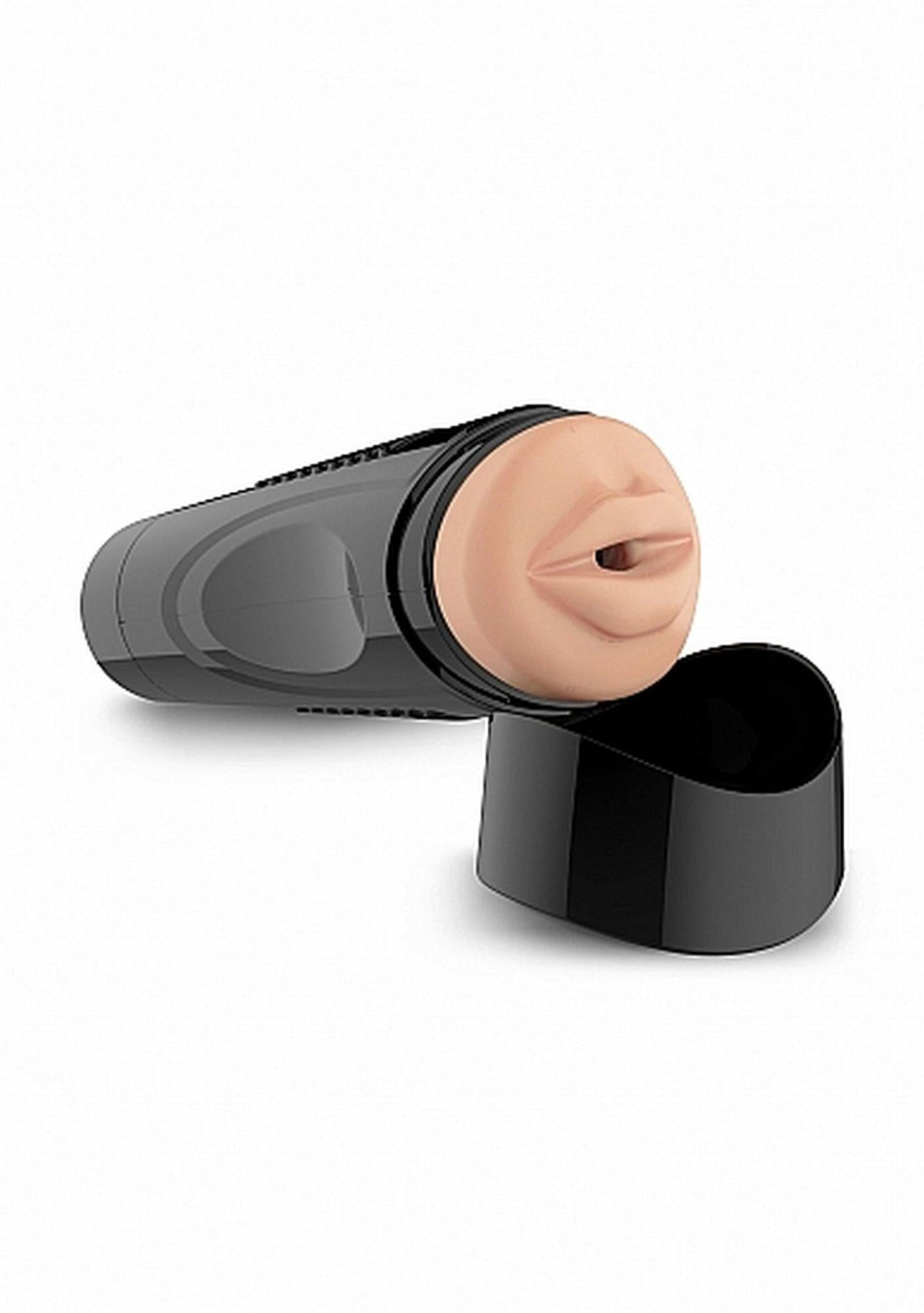 1-Self Lubrication Easy Grip Masturbator XL Oral - Flesh-1