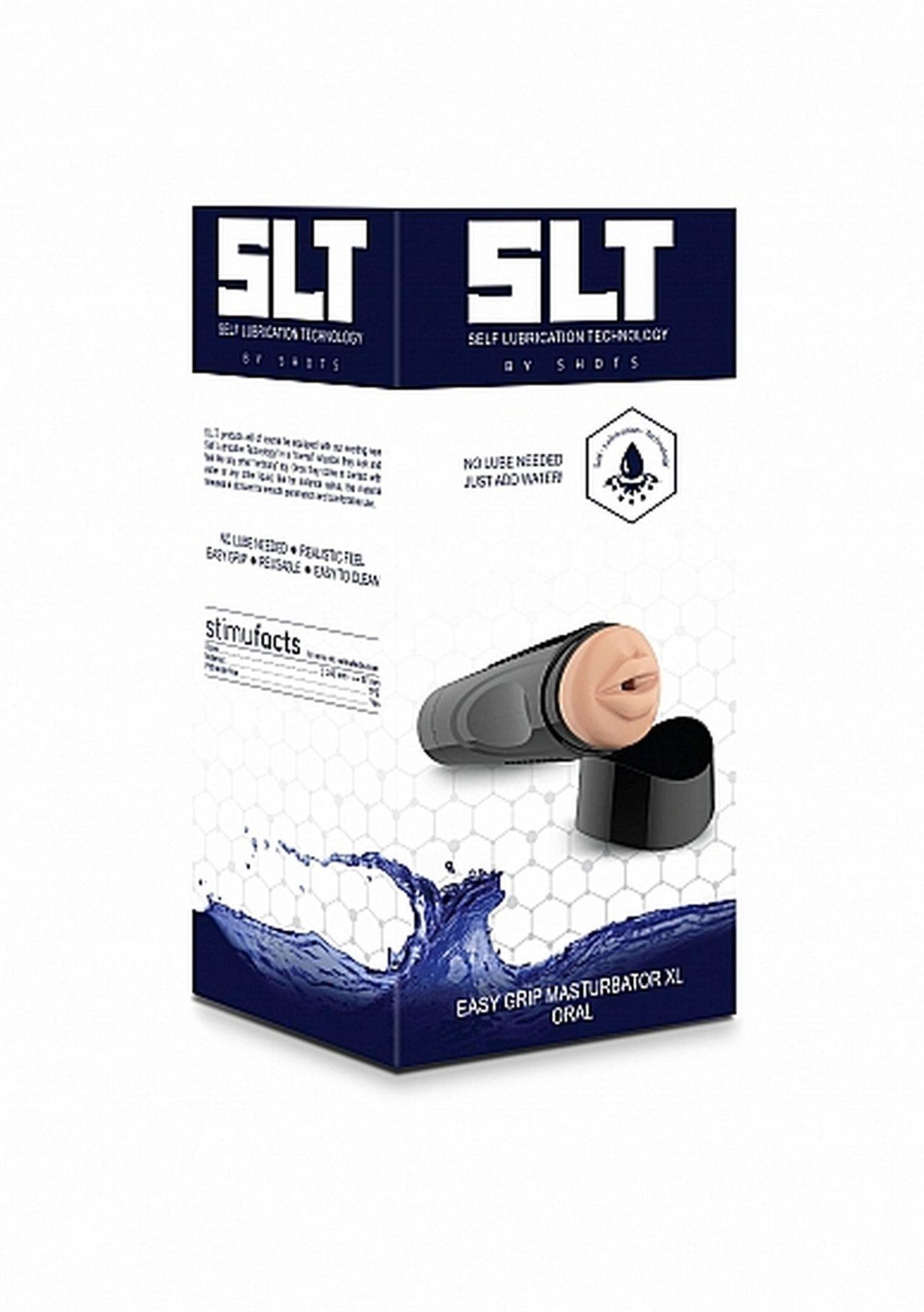 2-Self Lubrication Easy Grip Masturbator XL Oral - Flesh-2