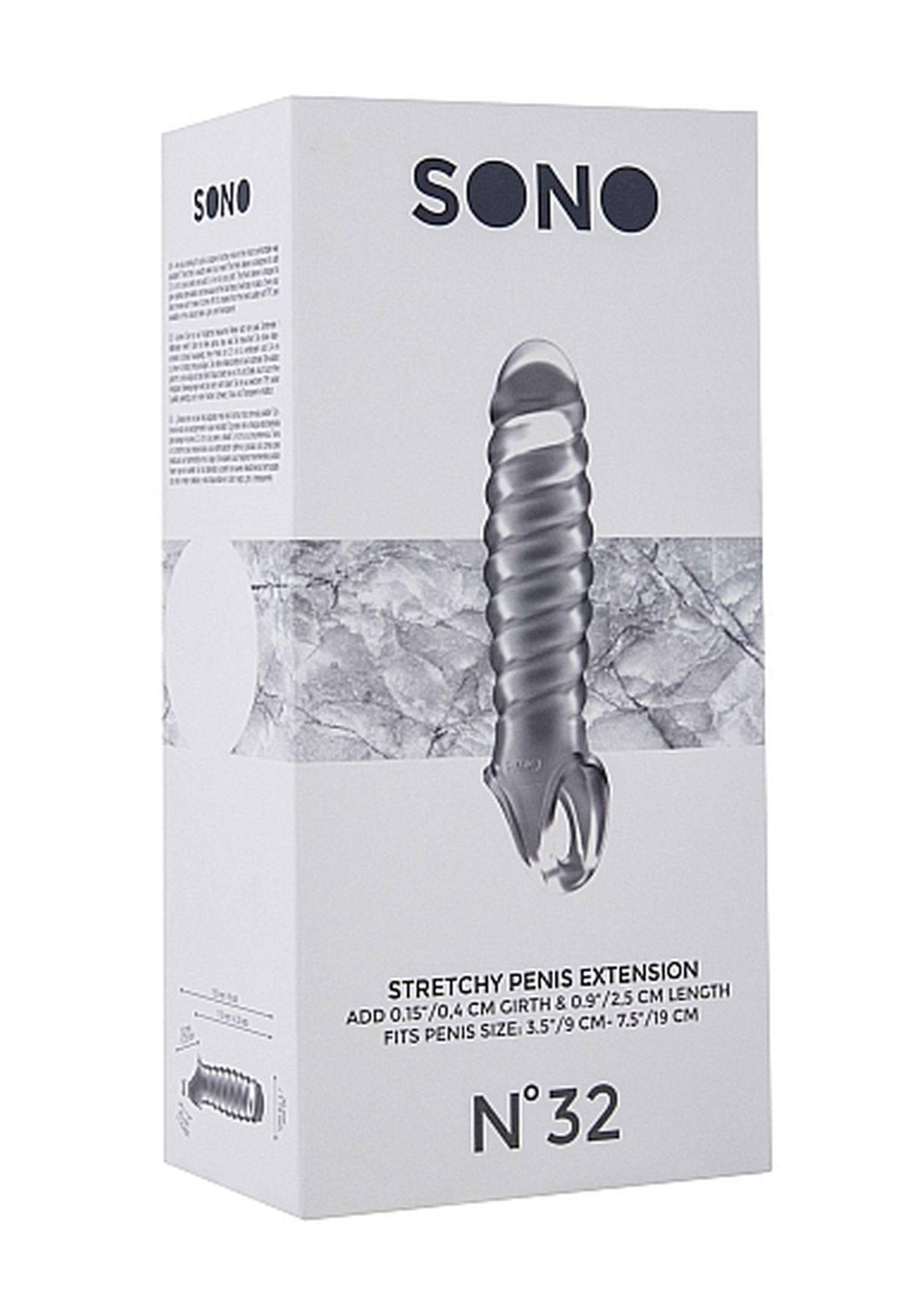 3-No.32 - Stretchy Penis Extension - Translucent-3