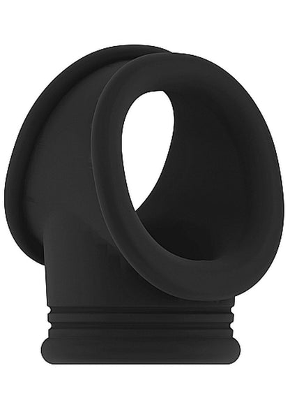 1-No.48 - Cockring with Ball Strap - Black-1