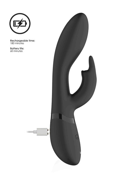 4-Wibrator-Zosia - Classic G-Spot Rabbit - Black-4