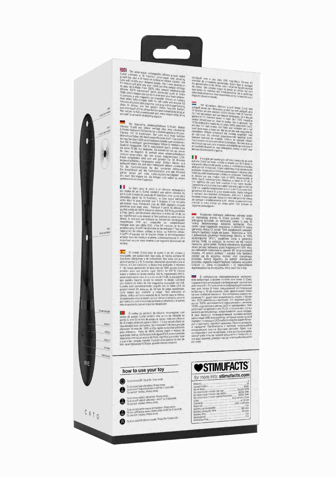 4-Wibrator - Pulse G-spot Rabbit - Black-4