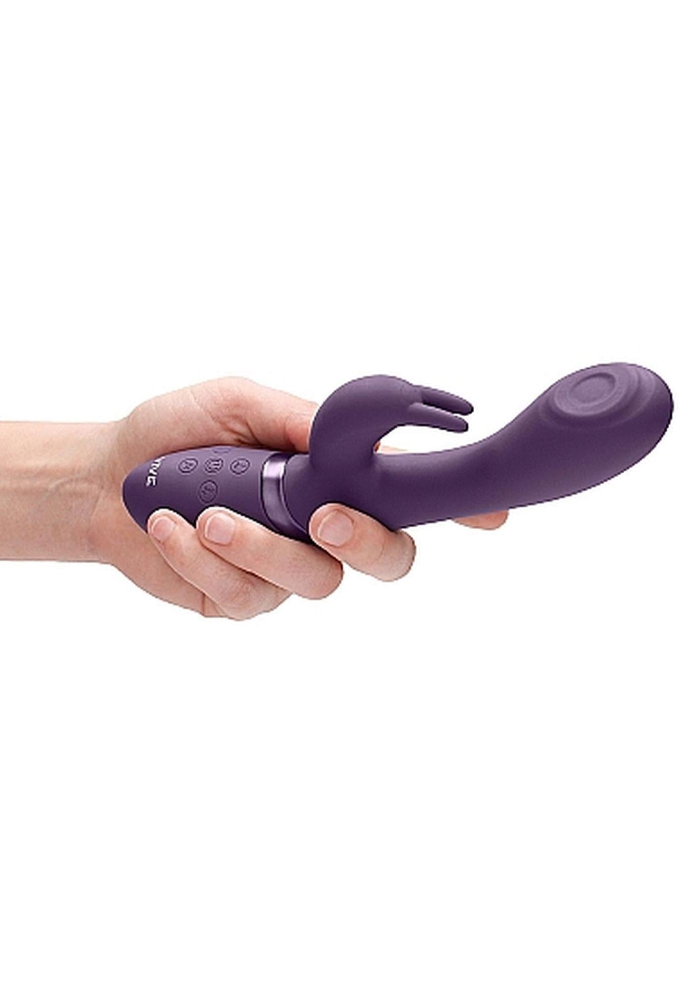 11-Wibrator króliczek z masażerem rotacją 21cm 10tryb-11