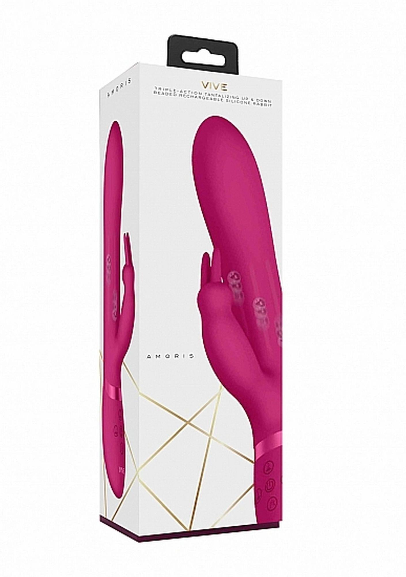 8-Amoris - Stimulating Beads Rabbit - Pink-8
