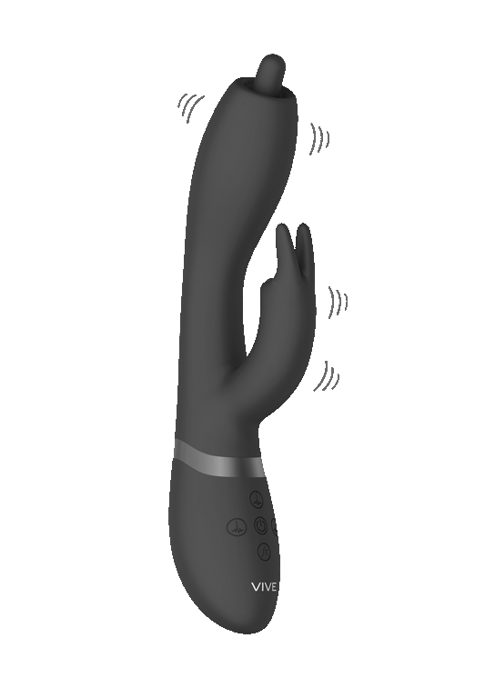 2-Nilo - Pinpoint Rotating G-spot Rabbit - Black-2