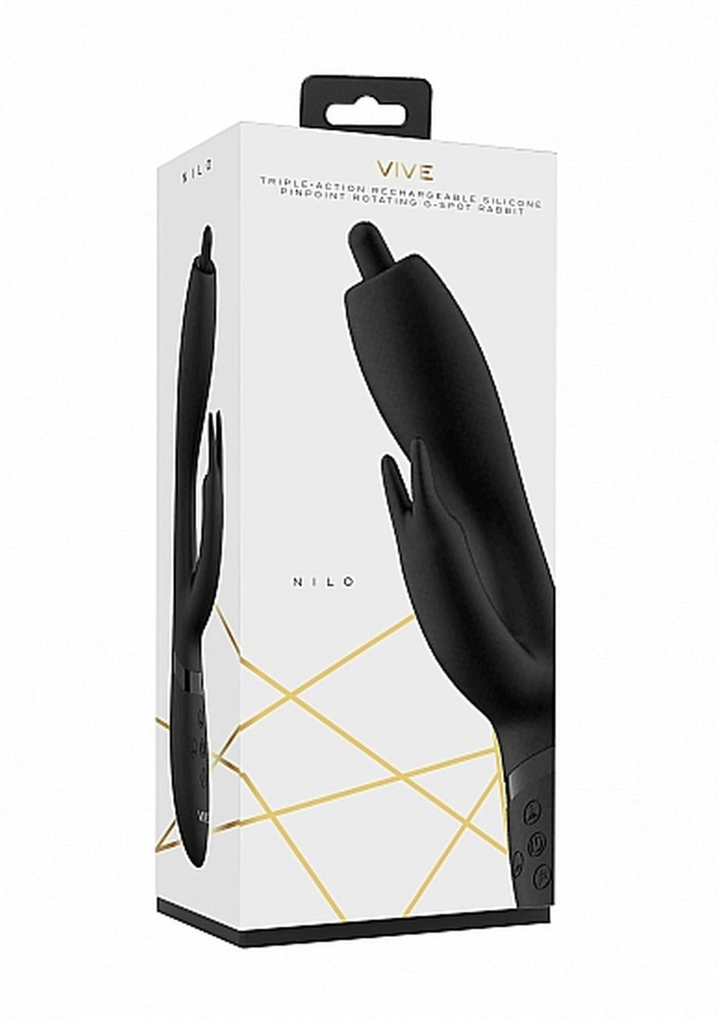 4-Nilo - Pinpoint Rotating G-spot Rabbit - Black-4
