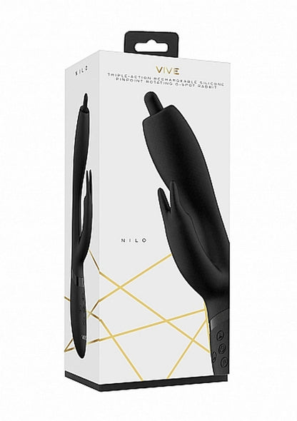 4-Nilo - Pinpoint Rotating G-spot Rabbit - Black-4
