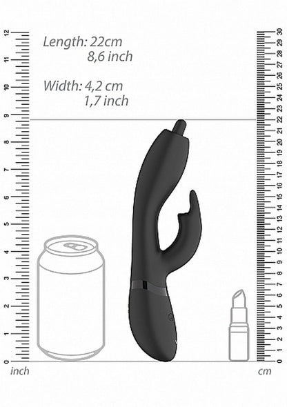6-Nilo - Pinpoint Rotating G-spot Rabbit - Black-6