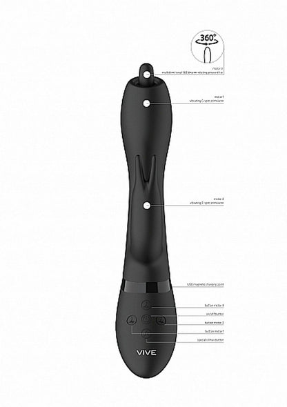 12-Nilo - Pinpoint Rotating G-spot Rabbit - Black-12