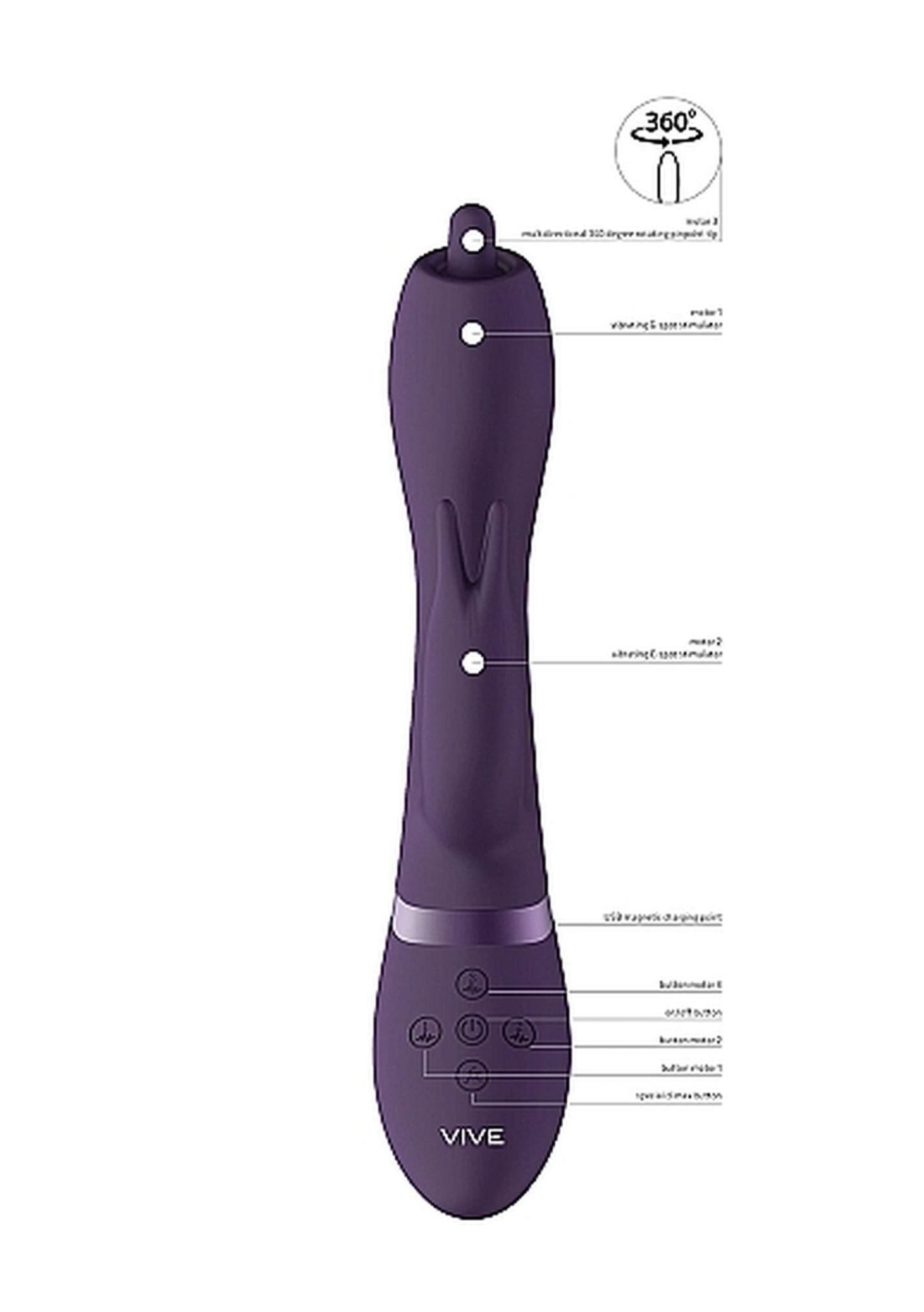 13-Wibrator Nilo - Pinpoint Rotating G-spot Rabbit - Purple-13
