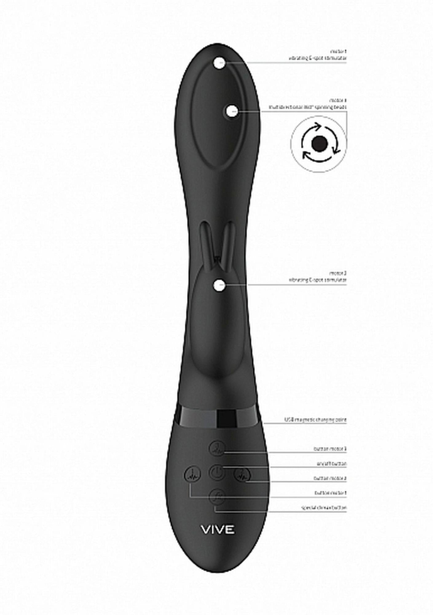 3-Wibrator króliczek masażer łechtaczki 21cm 10 tryb-3