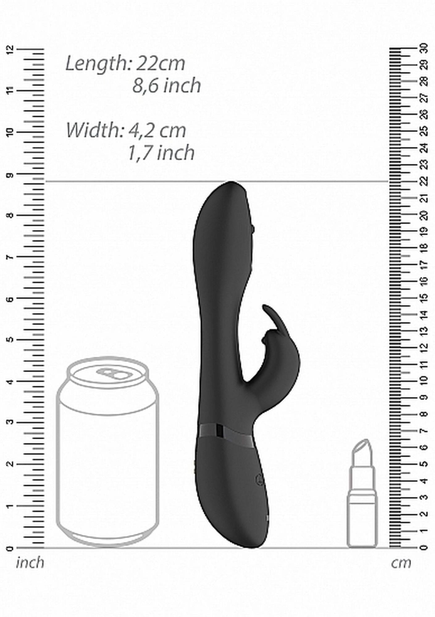 7-Wibrator króliczek masażer łechtaczki 21cm 10 tryb-7