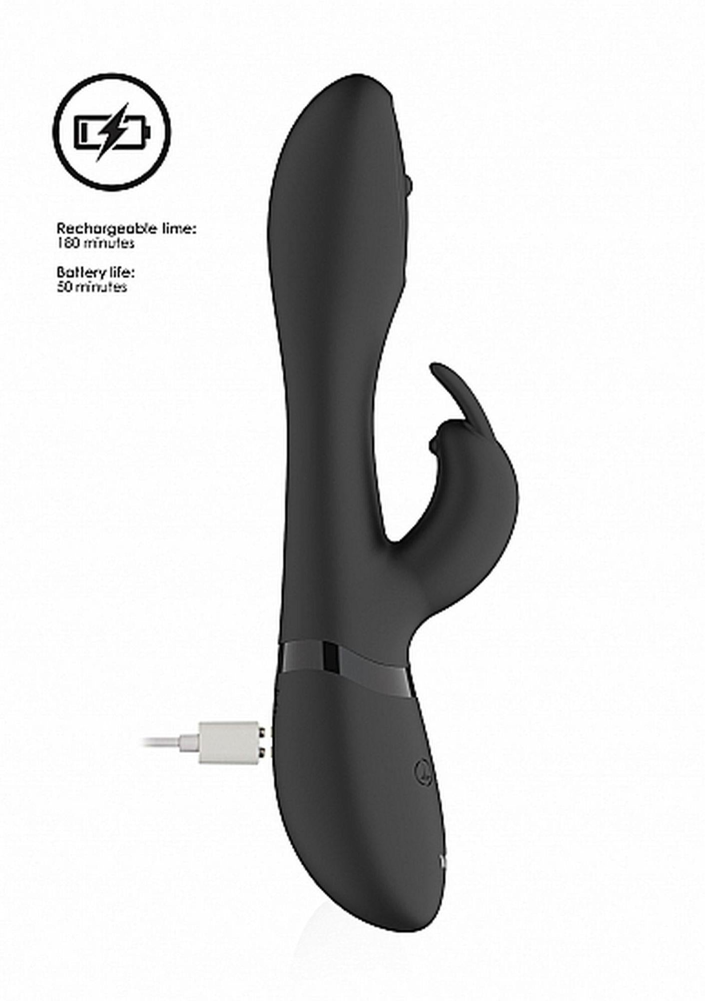 12-Wibrator króliczek masażer łechtaczki 21cm 10 tryb-12