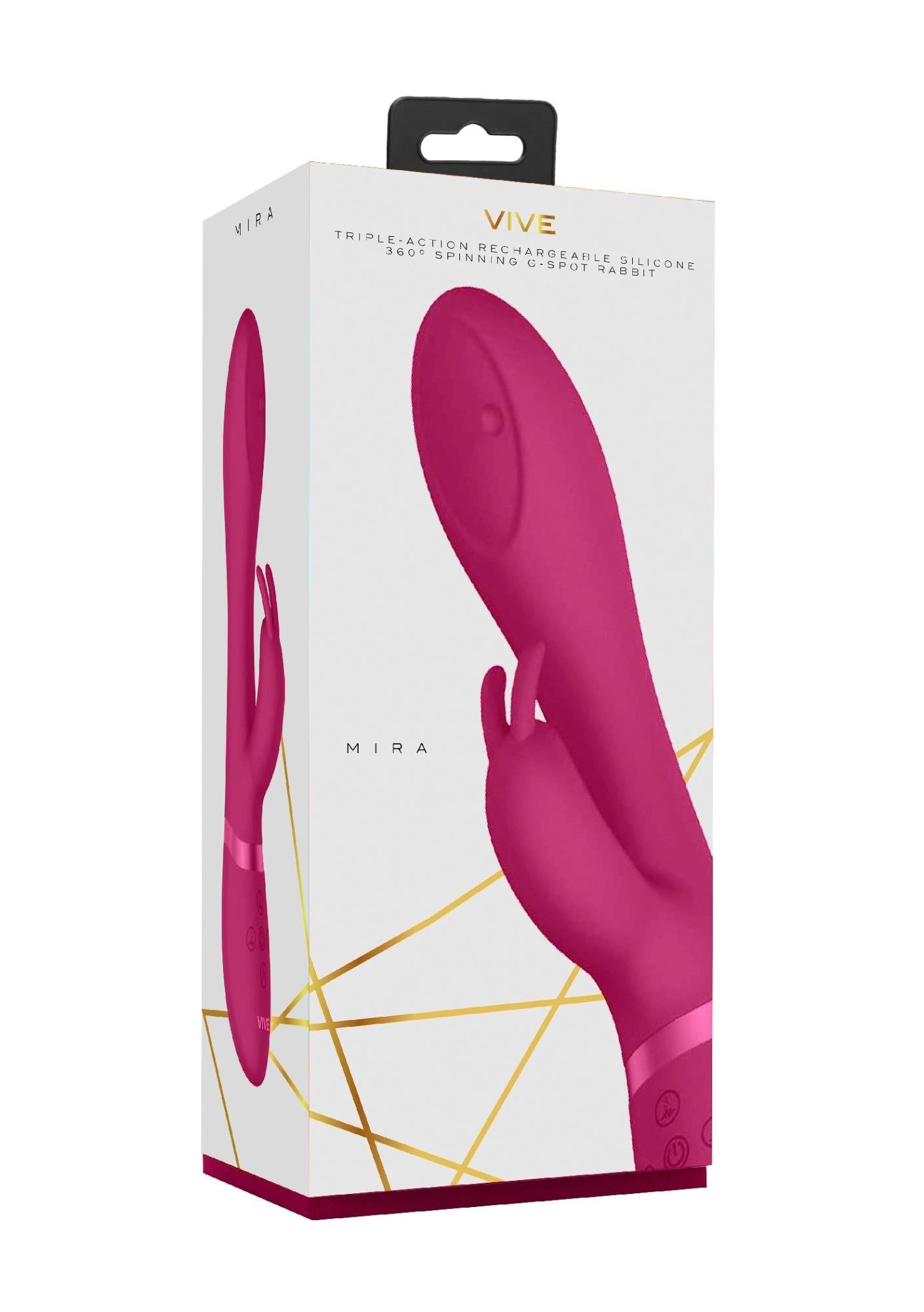1-Wibrator masażer - Spinning G-spot Rabbit - Pink-1