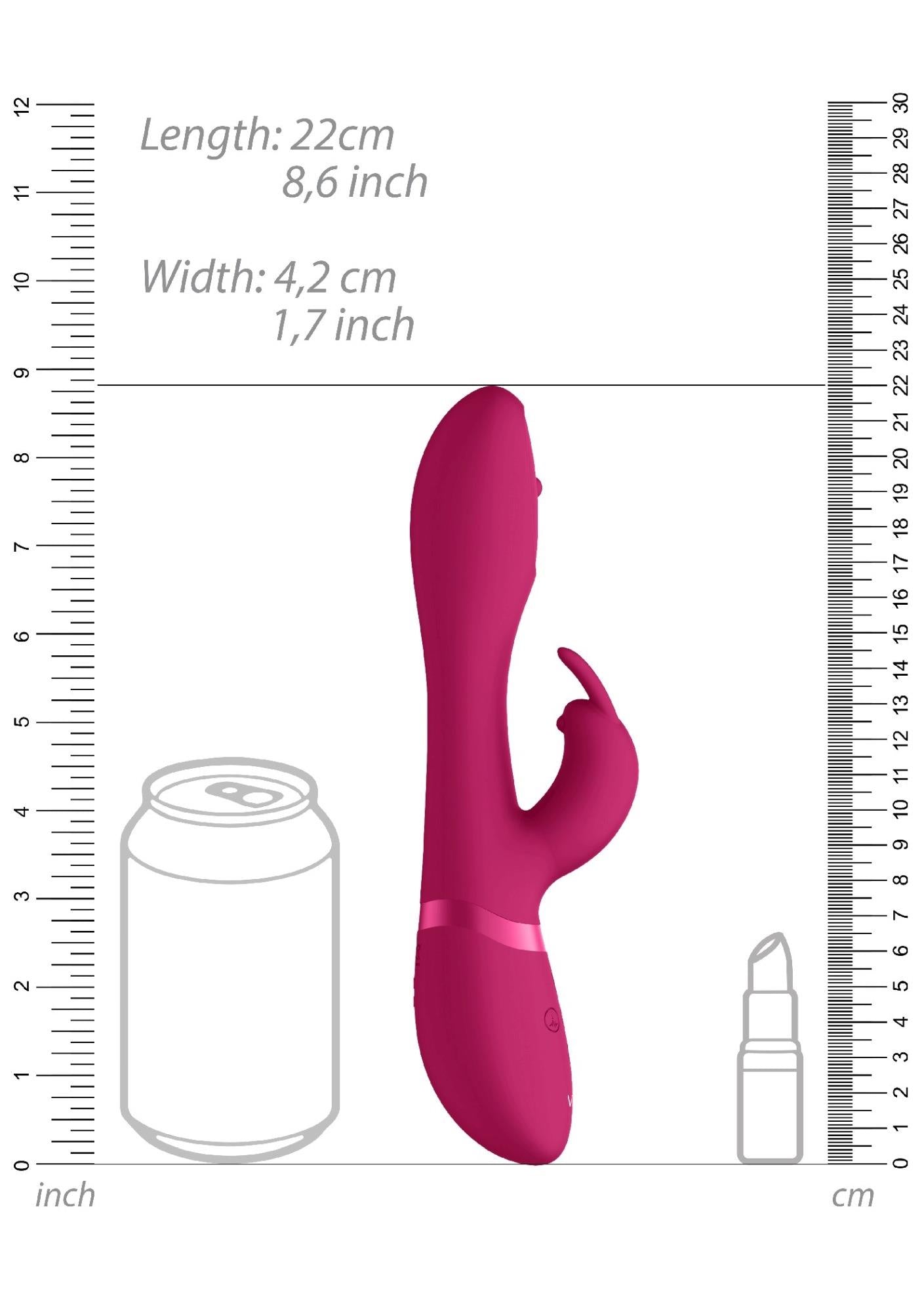 8-Wibrator masażer - Spinning G-spot Rabbit - Pink-8