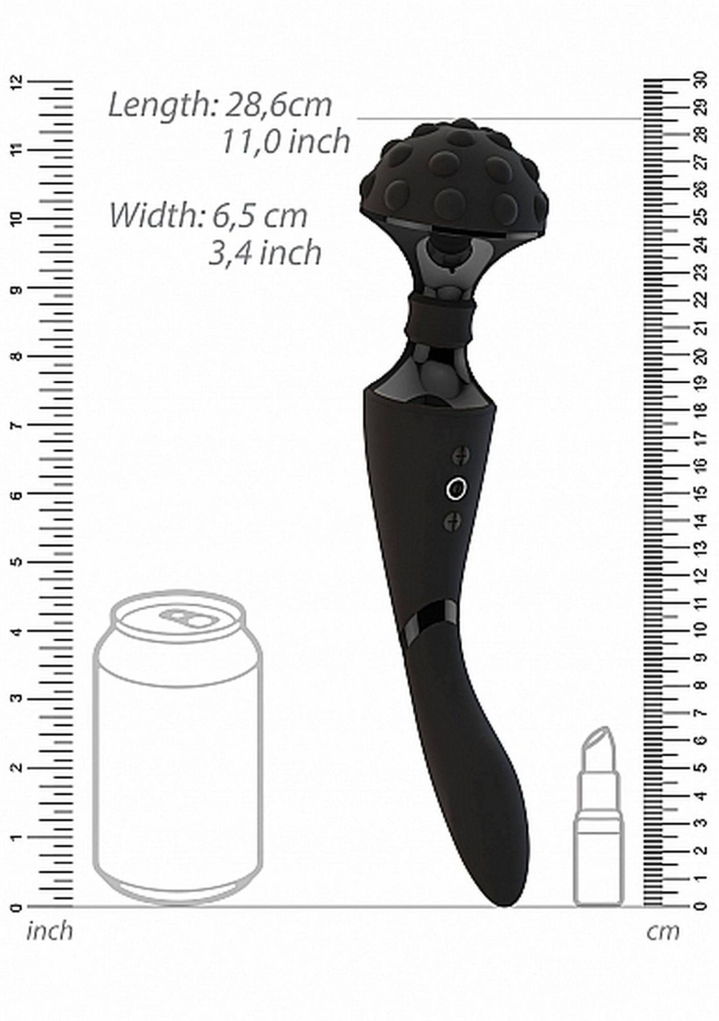 5-Dwustronny masażer łechtaczki wibrator 28cm 10tryb-5