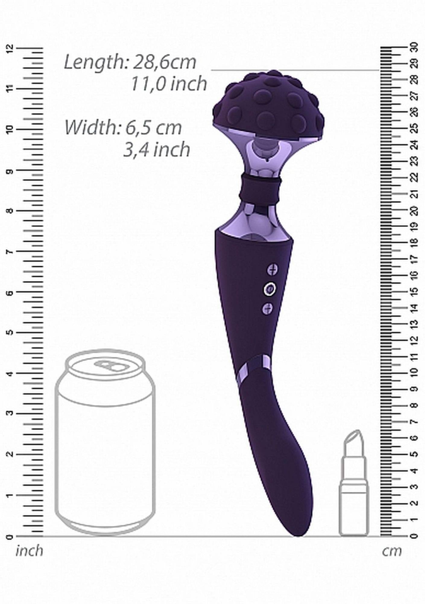 5-Dwustronny masażer łechtaczki wibrator 28cm 10tryb-5