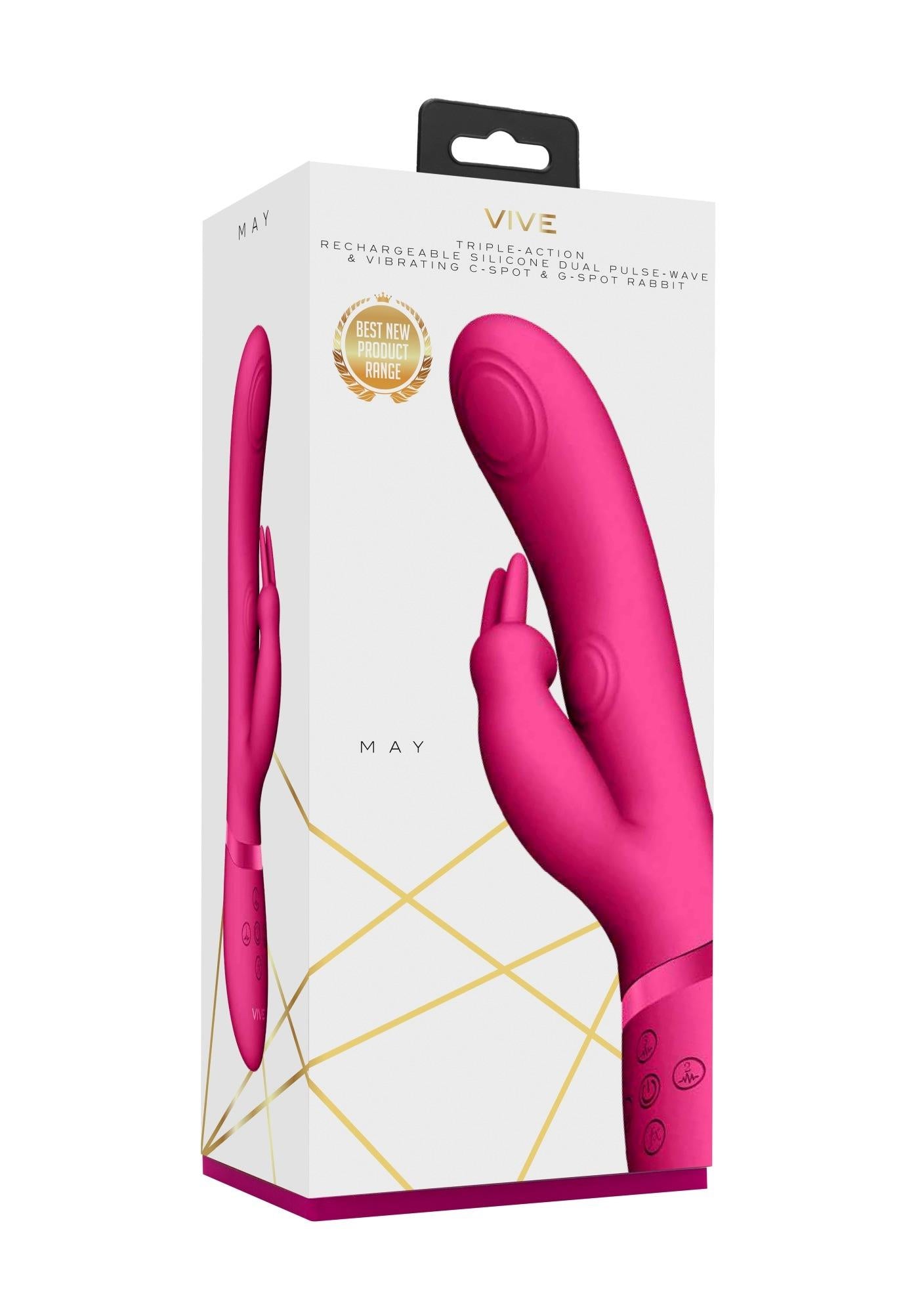 1-May - Pulse-Wave & C-spot & G-Spot Rabbit - Pink-1
