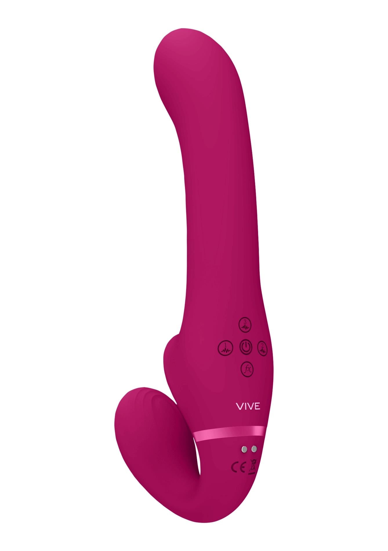 1-Ai - Dual Vibrating & Air Wave Tickler Strapless Strapon-1